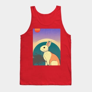 Retro Rabbit Under the Sun Florida White Rabbit Tank Top